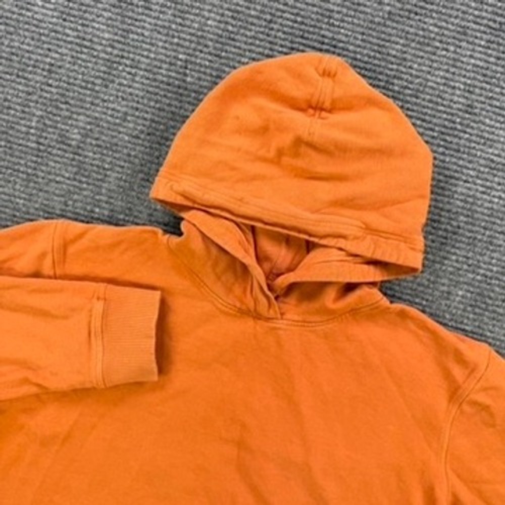 Pact Active Pullover Sweatshirt Hoodie Mens Medium Orange Pocket Organic Cotton